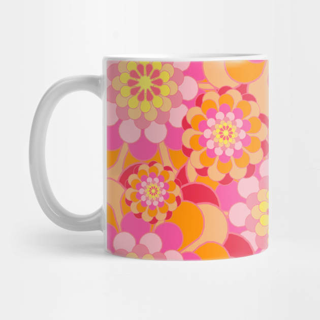 Orange & Pink Floral Design by FloralPatterns